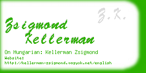 zsigmond kellerman business card